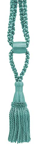 Alzapaños decorativos de borla azul 14 cm juego de 2 unidades para cortinas TBC055
