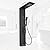 BATHLAVISH Shower Panel Tower System 5 in 1 Stainless Steel Rainfall Shower Panels with 5-Functions, 4 Enlarged Body Massage Jets, Handheld Head, Wall Mounted Matte Black