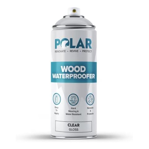 Polar Wood Waterproofer Spray - 500ml - Nourishes, Protects & Seals Wood - Multi-Surface Use - Ideal For Outdoor Garden Furniture & Ornaments - Linseed Oil Based Cover