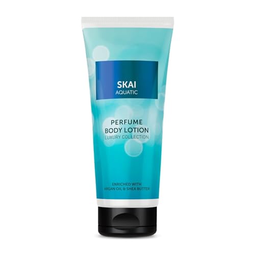 Ska.i Aquatic Perfume Body Lotion for Nourishing, Hydrating, Soft, Supple and Healthy Skin with Argan Oil, Shea Butter 200 Ml