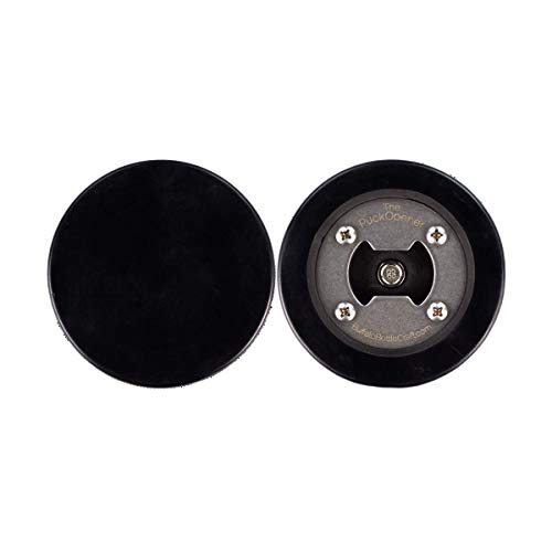 Stainless Steel Puck Bottle Opener, Beer Bottle Opener Made from Real Puck, Magnetic Bottle Opener & Cap Catcher - Cool Gadget for Teens, Present for Men & Main Beer Accessory