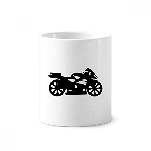 Mug blanc moto mécanique silhouette noire pour café et bureau