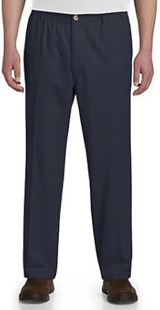 Harbor Bay by DXL Men's Big and Tall Elastic-Waist Pants