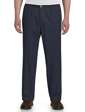 Harbor Bay by DXL Men's Big and Tall Elastic-Waist Pants