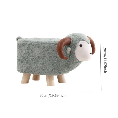 Tabouret animal repose-pieds ottoman en velours pour décoration salon