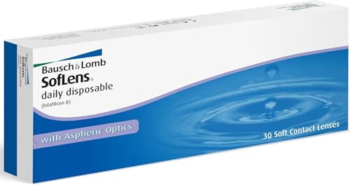 Bausch + Lomb SofLens daily disposable Tageslinsen, sphärische Kontaktlinsen, weich, 30 Stück BC 8.6 mm / DIA 14.2 / -3 Dioptrien