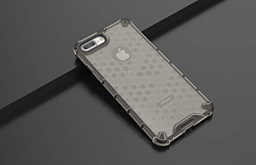 Image of Glasgow Back Case Cover Compatible with Apple iPhone 7 Plus (Honeycomb Pattern) - Black