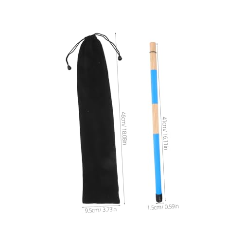 Baquetas de percusión de madera Totority 1 par, profesional, multi-varilla, para jazz y folk, accesorios para práctica miniatura 2