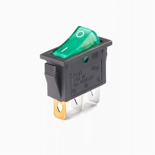 Interruptor KCD3 de alta capacidad 20A con luz piloto verde para cuadros eléctricos