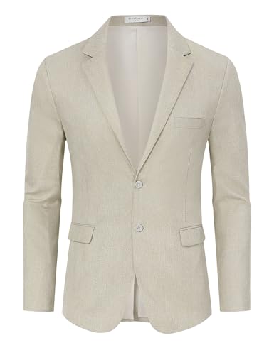 Men Sport Coats, Big and Tall Sport Coats and Blazers for Men Business Casual Suit Jacket 2 Button Regular Fit Grey Casual Blazer Fashion Mens Dress Jackets Blazers Lightweight (Khaki L)3