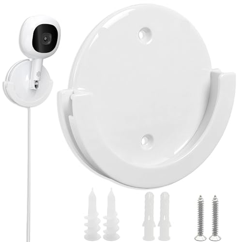 Terixe Wall Mount Compatible with Nanit Flex Multi-Stand - Round White Durable ABS Material Easily Fixes The Monitor to The Wall