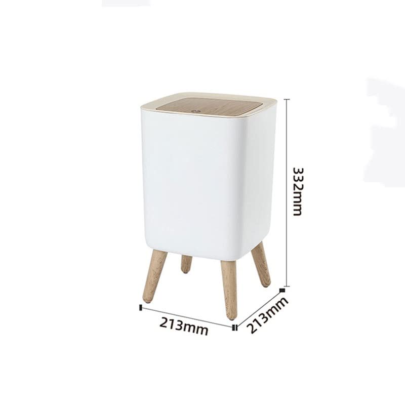 Bote de basura con tapa de prensa para baño y cocina con contenedor interior de plástico 2