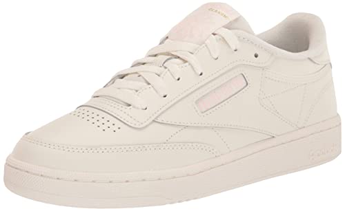 Image of Reebok Women's Club C 85 Vintage Sneaker, Chalk /Porcelain Pink, 8.5