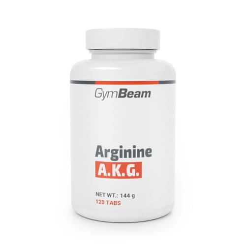 GymBeam L-Arginin-Kapseln - Hochdosiert Arginin-Alpha-Ketoglutarat (A.K.G) 3000 mg pro Portion fördert Nährstoffversorgung der Muskeln Vorstufe für Stickoxidproduktion (120 tab)