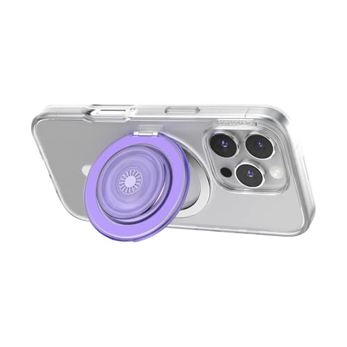 Image of PopSockets Kick-Out Grip for MagSafe, Adjustable Kickstand for Portrait or Landscape, Magnetic Stand - Trnsl. Dusty Purple