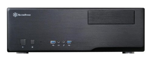 Gabinete para PC SilverStone Technology SST-GD05B-3.0-USA Micro-ATX de aluminio y acero con 2 puertos USB 3.0 frontales en negro miniatura 2