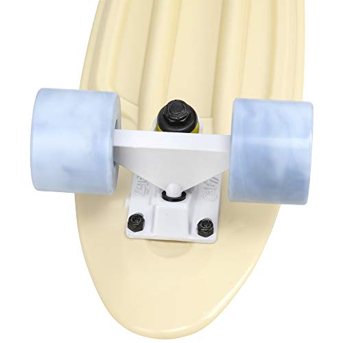 Cal 7 22.5-Inch Mini Cruiser Skateboard Swirl Wheels (Snowdrop) #TOP4
