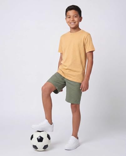 Image of 5 Pack Boys' Cotton T Shirts Crew Neck Plain Short Sleeve Tops Kids Teens
