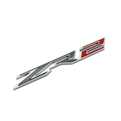 Image of 1Pc ZR2 Emblem 3D Badge Letter Rear Tailgate Nameplate Sticker Replacement for 2019-2025 Colorado (Chrome Red)