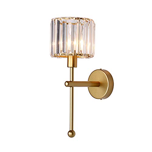 Exclusive Discount 90% Price H XD GLOBAL E14 Modern Minimalist Style Wall Sconce Lamps Lighting, Transparent Crystal Wall Light,Corridor Wall Sconces, Bedroom Bedside Wall Lights (Gold) Black Friday Clearance H XD GLOBAL E14 Modern Minimalist Style Wall Sconce Lamps Lighting, Transparent Crystal Wall Light,Corridor Wall Sconces, Bedroom Bedside Wall Lights (Gold)