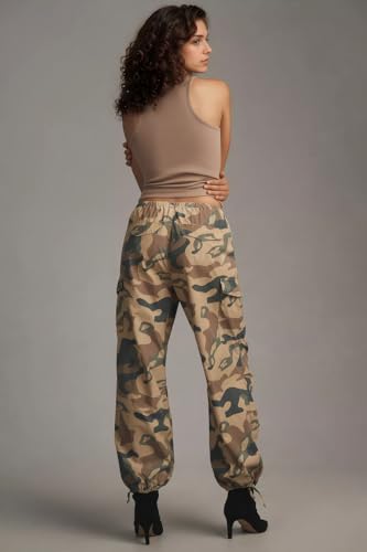 Kedera Camo Pants for Women High Waisted Baggy Cargo Pants Casual Wide Leg Trousers Y2K Camoflage Pants with Drawstring4