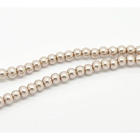 Beads, Glass Loose Beads Round Coffee Color About 4Mm Dia Cover