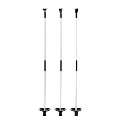 KVMORZE Golf Flagstick, Golf Pole Pin Flagpole Portable Detachable Design, Practice Putting Green Flag Stick for Yard Club, Backyard GolfCourse 3FT Heights Available, 3 Pack