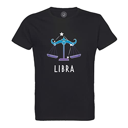 T-Shirt Homme Col Rond Libra en Coton Premium aux Finitions Célestes