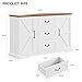 IRONCK Buffet Cabinet with Storage, 55” Morden Farmhouse Sideboard Storage Cabinets with 3 Drawer, Coffee Bar Cabinet for Dining Room, Kitchen, Living Room, White