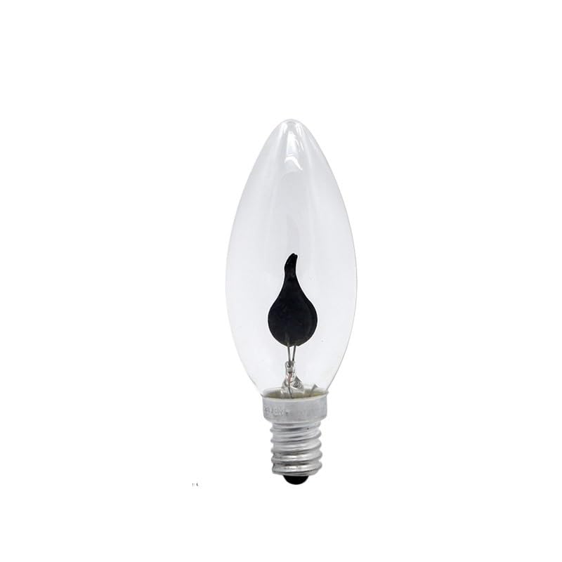 YSJX Lighting, 20 pezzi LED Home Lampadina a candela Vintage Edison E14 / E27 3W AC220V Lampadina a lume di candela Lampadina a fiamma(E14 Long tail)