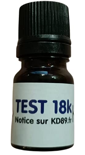 Test or - Flacon de réactif prêt à l'emploi pour l'or 18 Carats 750/1000 - Codigoutte - KD89 Cover