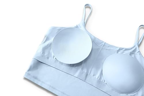 Image of ECOPARTY Wirefree Padded Yoga Sports Bra for Women - Moisture Wicking Quick Dry Workout Crop Tank Camisole