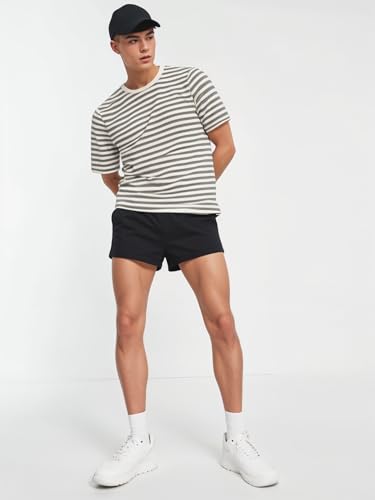 Image of Mack Jonney Oversized | Loose Fit | Half Sleeves 100% Cotton Round Neck Striped T-Shirt for Men-MACK640651