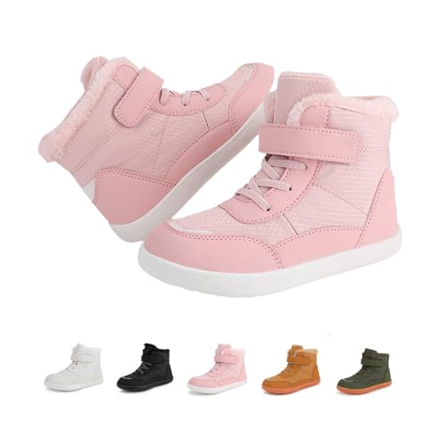Barefoot Shoes For Children Winter Waterproof,Kids Winter Barefoot Shoes,Boys/Girls Warm Anti-Slip Minimalist High Top Snow Boots - Main Image