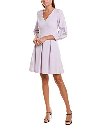Eliza J Women's V-Neck A LINE Dress, Lavendar, 8