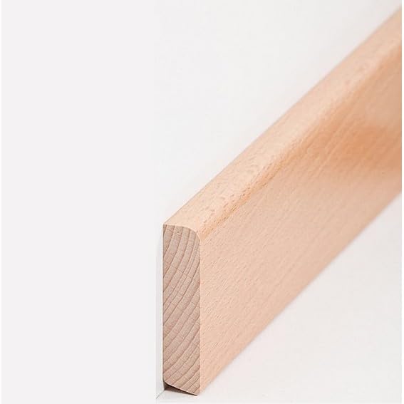 Zócalo De Madera Tanganika Para Interior - Fabricado En Italia, Resistente Al Lavado, Tamaño 10 X 70 X 2400 Mm