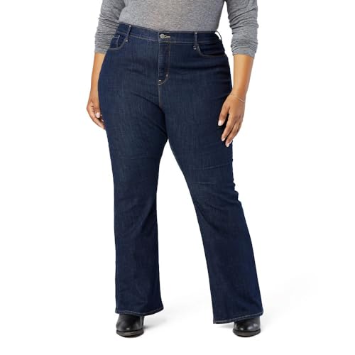 Levi Strauss Signature Gold Women's Totally Shaping Flare Jean (Standard and Plus), Romero Creek 5d, 10 Long - image 1