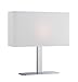 Lite Source LS-21797C/WHT One Light Table Lamp, Chrome Finish with White Fabric Shade