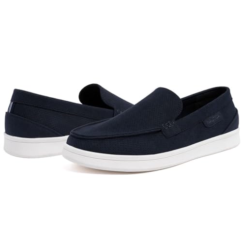 Image of Nautica Men's Slip-On Loafers Casual Moc Toe Sneakers Boat Shoes Slipper for Men - Lightweight & Comfortable - Derwin