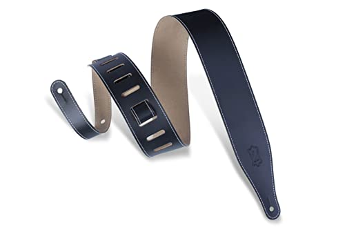 Sangle de guitare en cuir véritable Levy's DM17-BLK pour jouer sur scène et en studio