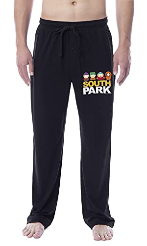 Calça de pijama masculina CBS South Park do programa de TV Cartman Stan Kyle Kenny, Preto, 4X