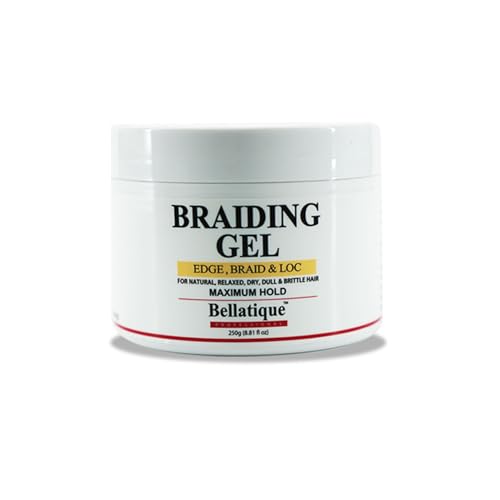 BELLATIQUE Edge, Braid, & Loc Maximum Hold Edge Control & Braiding Gel for Natural, Relaxed, Dry,...