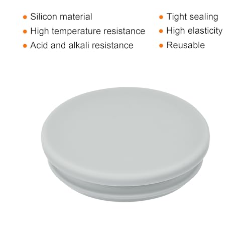 Image of MECCANIXITY 1pcs Silicone Snap in Locking Hole Plugs,48.6mm /1.9 Inch Mounting Diameter Narrow Groove Width 5mm Panel Seal Cover Round for Kitchen Bulkheads Waterproof Sealing Plugs Grey