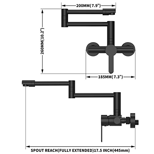 Grifo-de-Cocina-de-ParedGrifo-para-Fregadero-Monomando-Negro360–Giratorio-PlegableCocina-Doble-Grifo-ParedRotacion-de-para-Grifo-de-Agua-Fria-y-Caliente