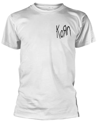 Korn 'Scratched Type' (White) T-Shirt (Medium)