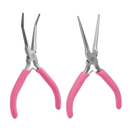 MANUFORE 2pcs 6" Mini Needle Nose Pliers Set