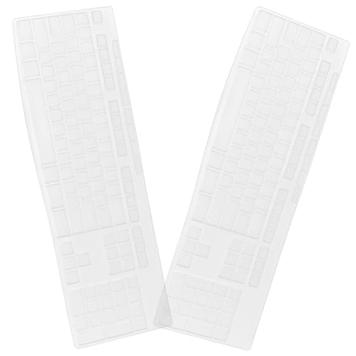 Sewroro 2 Piezas de Silicona Flexible para Teclado Protector Transparente de Película Protectora Resistente al Polvo Compatible con Teclado Inalámbrico
