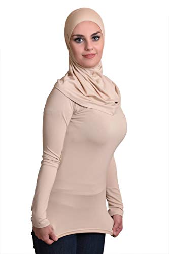 Al Amira Undershirt Solid Color Long Sleeve Round top T-Shirt Muslim Undershirt