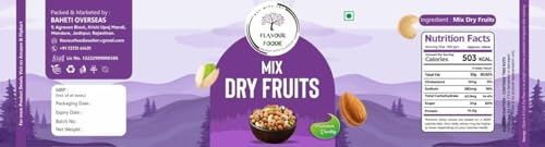 Image of Flavour Foodie Mix Dry Fruit 400gmx2 (Total 800gm) | Dried Almonds, Raisins, Cashewnuts, Berries, Seeds & Many More | High Energy Dry Nut Snacks For Gift | Jar Pack OF 1