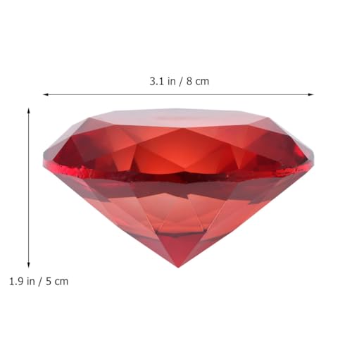 Gemas de cristal rojo para decoracion de bodas romanticas UPKOCH 3